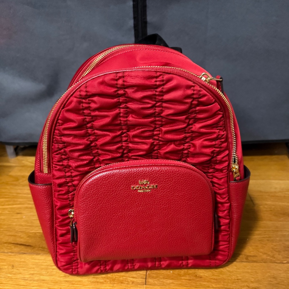 Coach red backpack